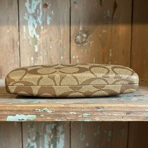 Coach Signature C Monogram Hard Clamshell Glasses Case.